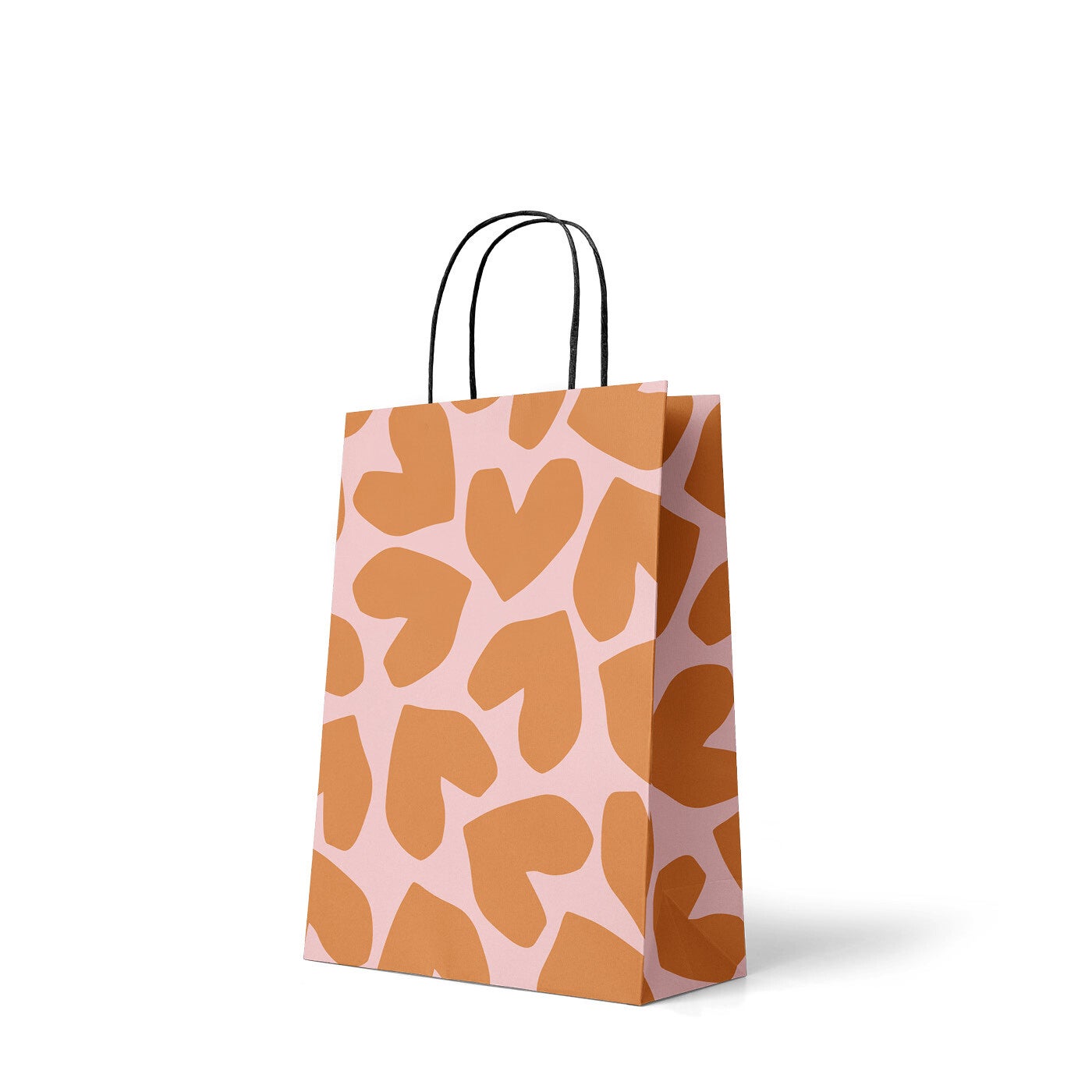 Cadeautasje Solo Hearts roest/roze M