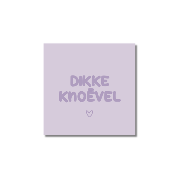 Kaart vierkant enkel 'Dieke knoevel'