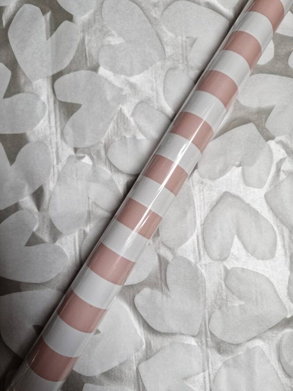 Cadeaupapier Colorblocking Pink/White