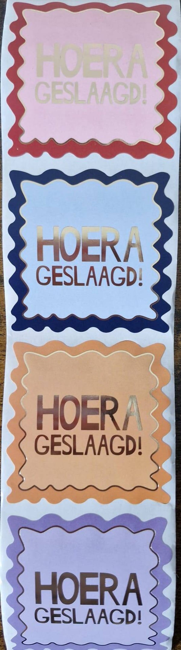Cadeausticker Hoera Geslaagd!