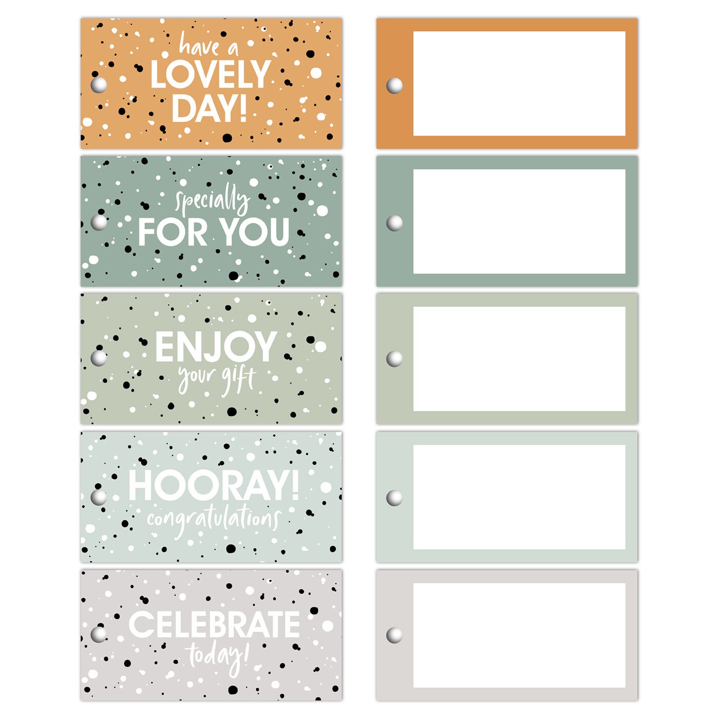 Set van 5 cadeaulabels 'Random Spots'