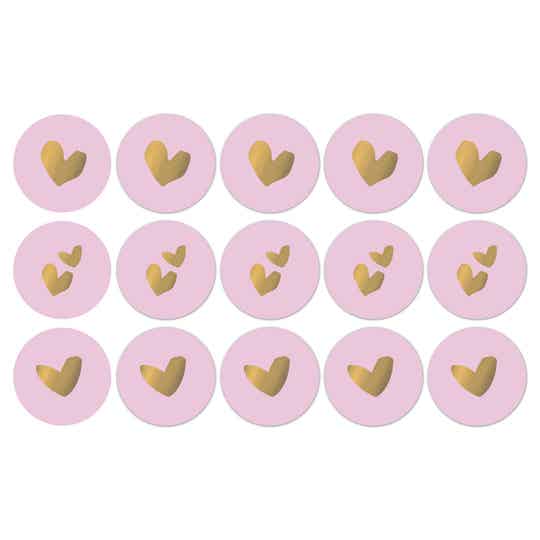Cadeaustickers Solo Hearts Roze