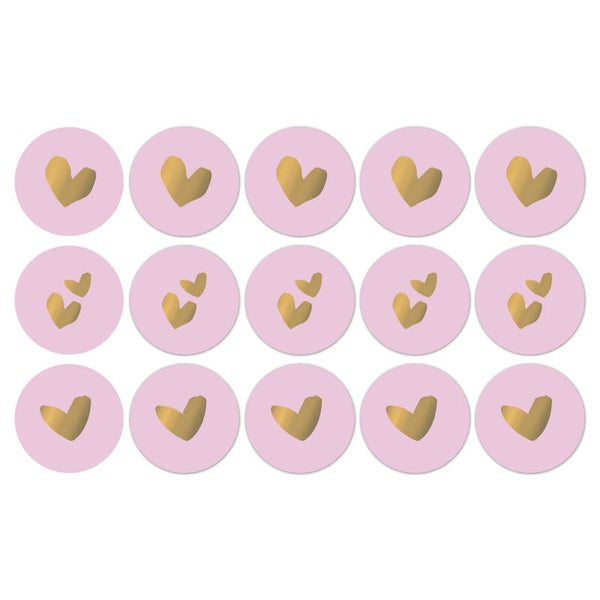 Cadeaustickers Solo Hearts Roze