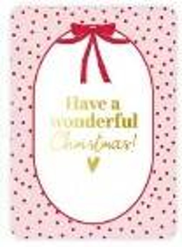 Kaart A6 enkel 'Have a wonderful Christmas!'