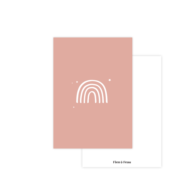 Kaart A6 enkel 'Regenboog' zalm