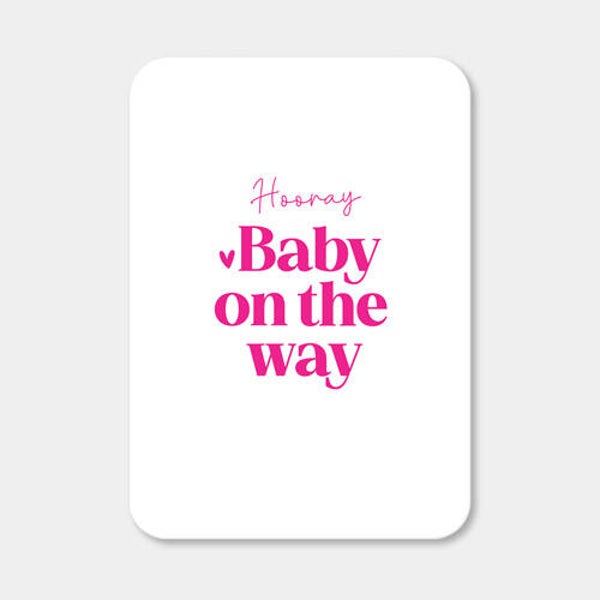 Kaart midi 'Hooray baby on the way'