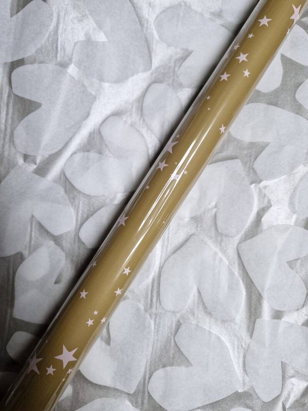 Cadeaupapier Stars oker