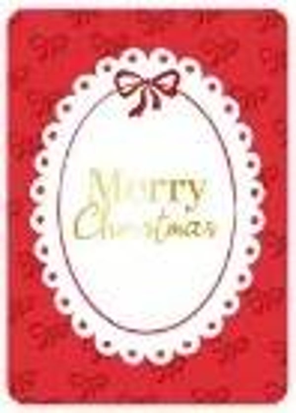 Kaart A6 enkel 'Merry Christmas' rood