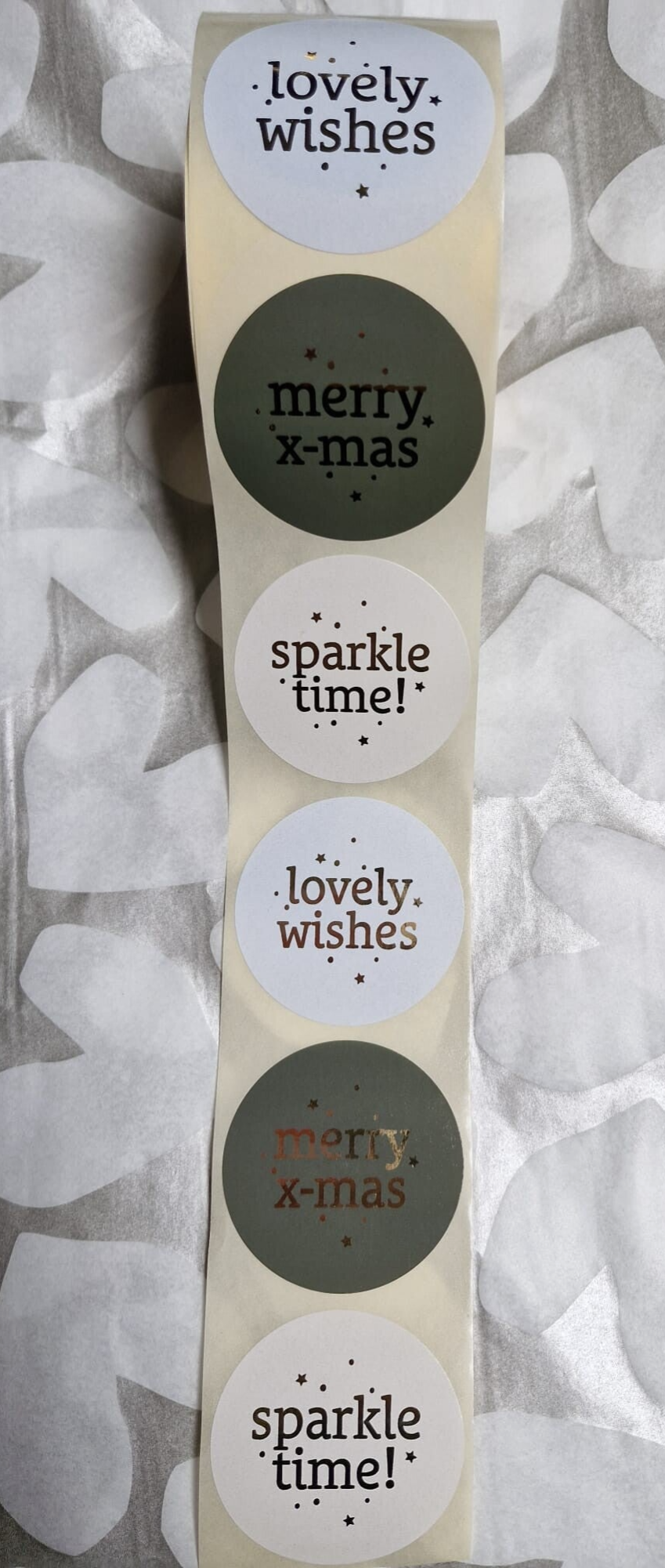 Cadeaustickers Christmas green
