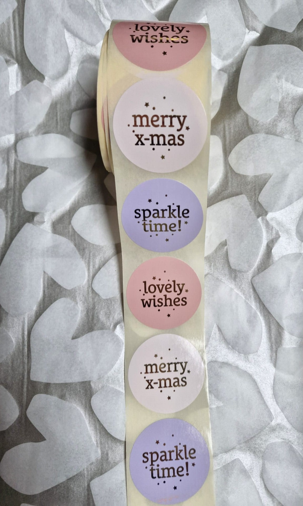 Cadeaustickers 'Christmas lila'