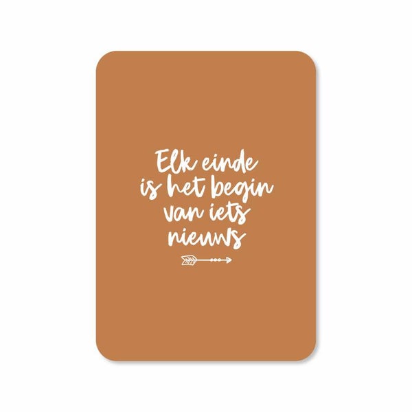 Kaart A6 enkel 'Elk einde...'