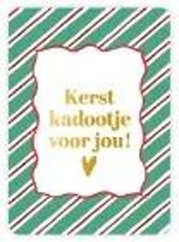 Kaart A6 enkel 'Kerst kadootje voor jou!'