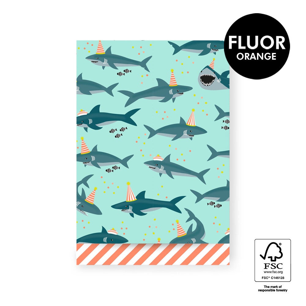 Cadeauzakjes Shark Mint 17x25 L