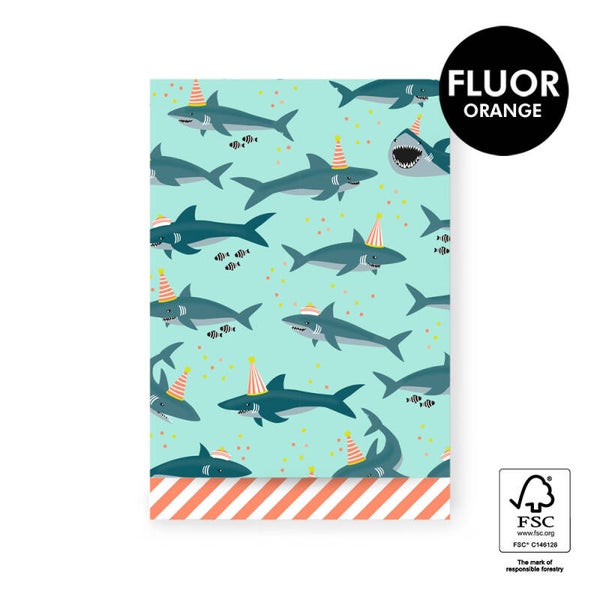 Cadeauzakjes Shark Mint 17x25 L