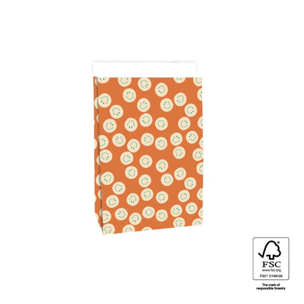 Blokbodemzak Smiley 17x10x25