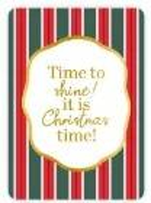 Kaart A6 enkel 'Time to shine!'