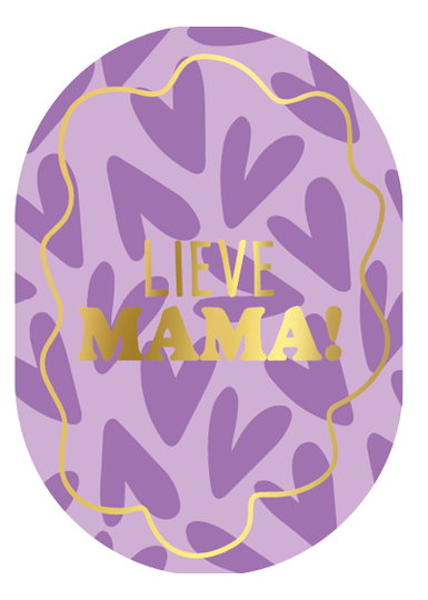 Kaart ovaal 'Lieve mama!'