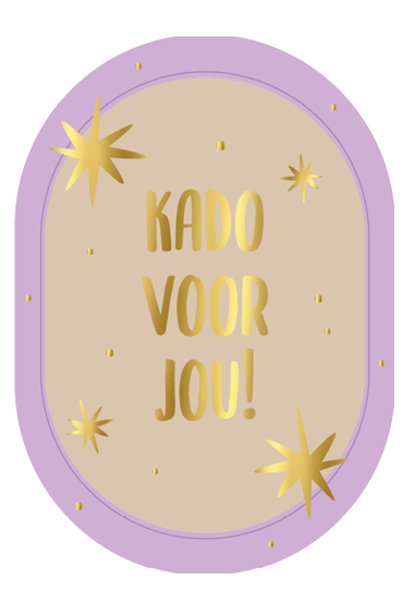 Kaart ovaal 'Kado voor jou!'