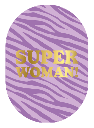 Kaart ovaal 'Super woman!'