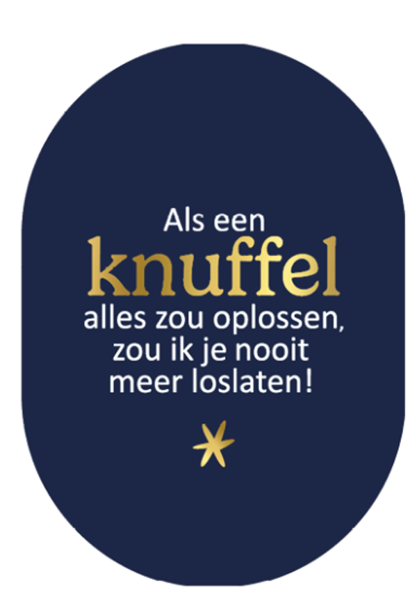 Kaart ovaal 'Knuffel'