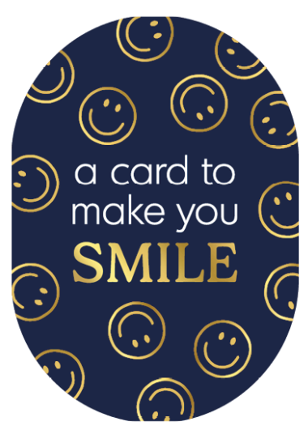 Kaart ovaal 'Smile'