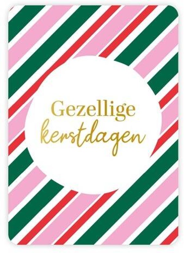 Kaart A6 enkel 'Gezellige kerstdagen' kleurrijk