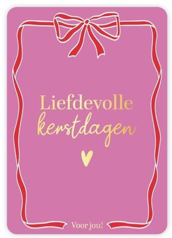 Kaart A6 enkel 'Lievevolle kerstdagen'