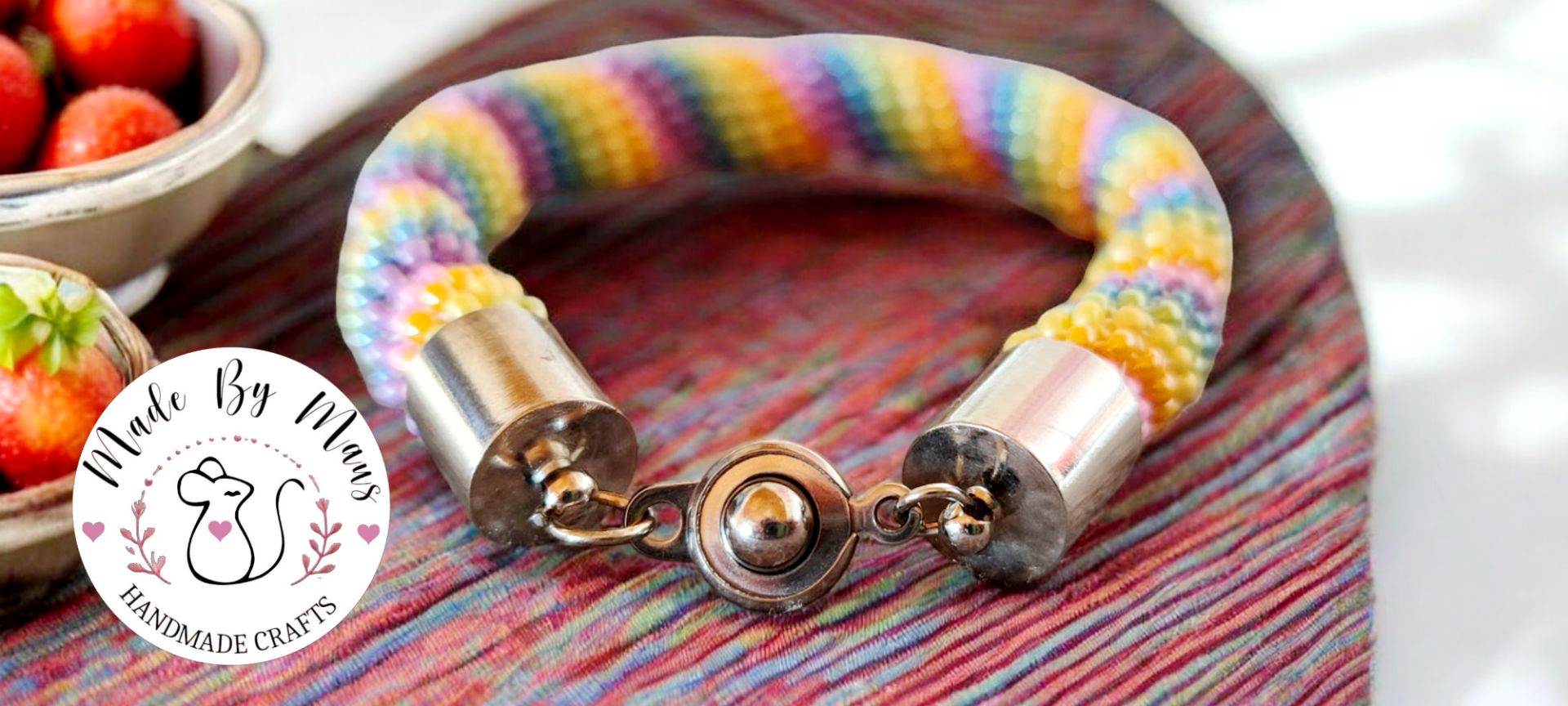 Rundes Perlen - Armband aus Rocailles Rundpeyote