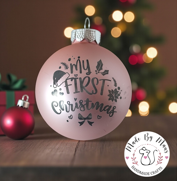 Individuell gravierte Weihnachtskugeln 6cm