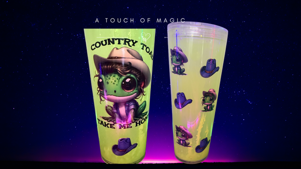 24oz Glow in the dark (country toad take me home)