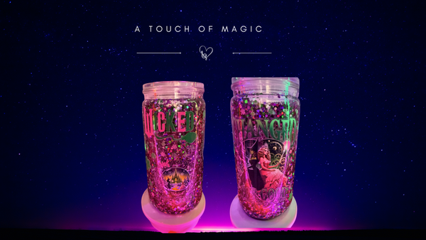 16 oz Glitter Snowglobe ( Wicked)