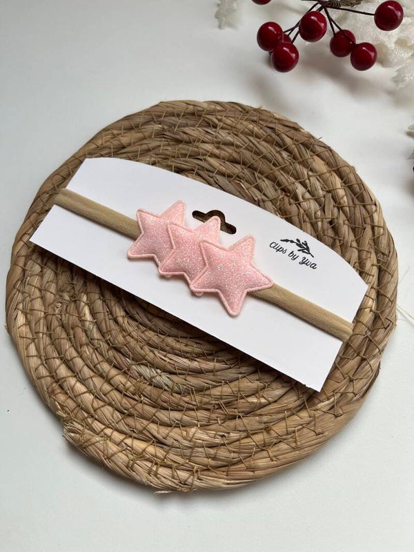 Haarband pink stars