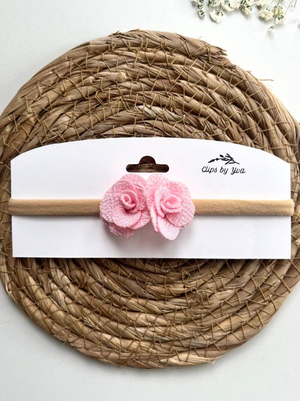 Haarband rozen roze