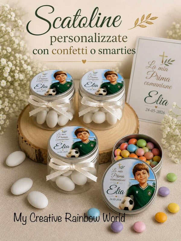 Bomboniera Personalizzata con Foto – Comunione, Battesimo ed Eventi ✨