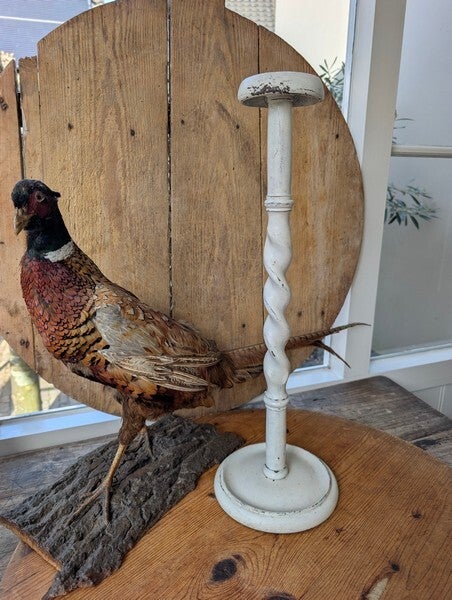 Antieke houten hoedenstandaard