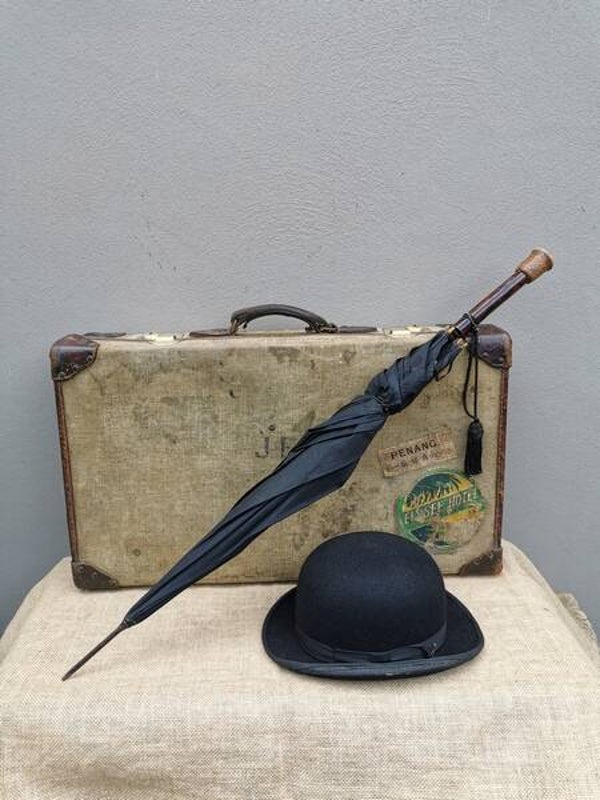 Grote Engelse Brocante Herenparaplu