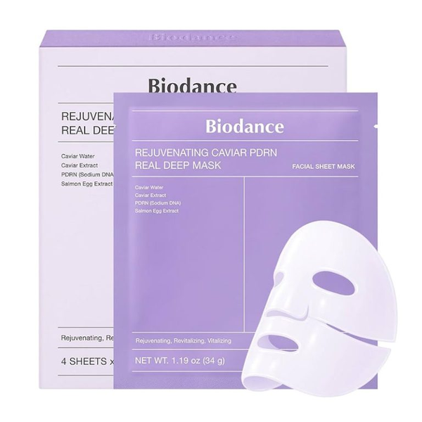 Biodance – Rejuvenating Caviar PDRN Real Deep Mask, 34g x 4pcs