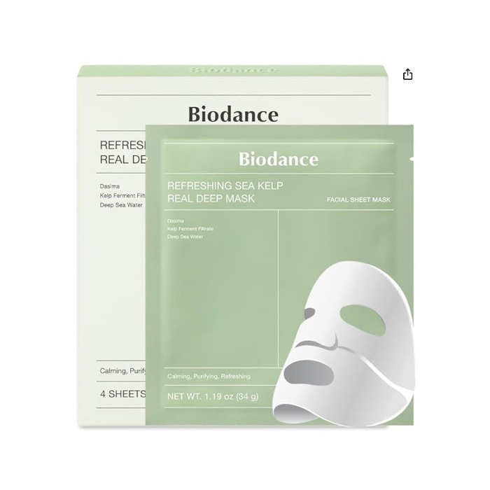 Biodance - Refreshing Sea Kelp Real Deep Mask 1 Box (34g*4ea)