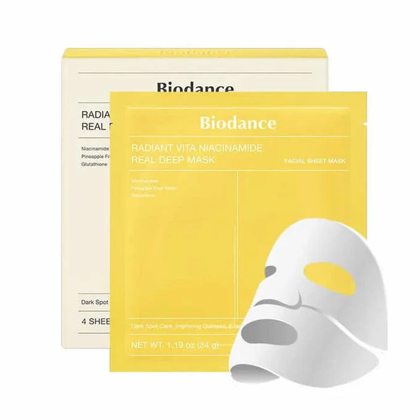 Biodance - Radiant Vita Niacinamide Real Deep Mask 1Box, 34g*4ea