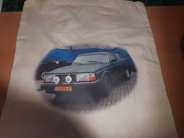 Linnentas met opdruk eigen auto!