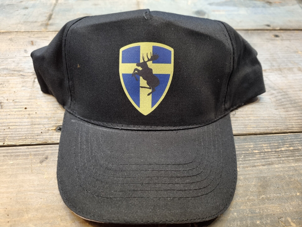 Cap Zweedse vlag prancing moose