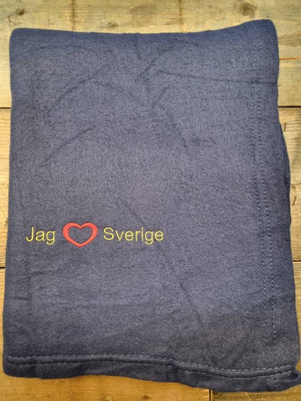 Fleece deken Jag love Sverige