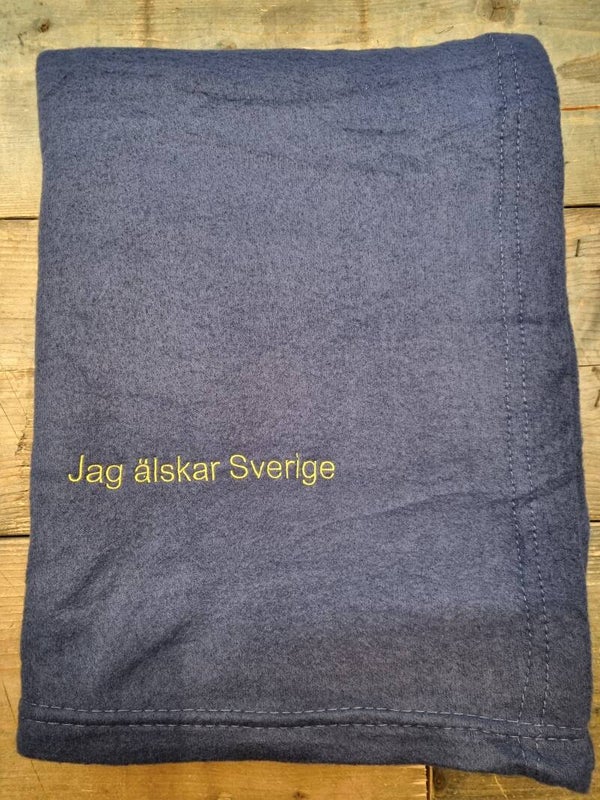 Fleece deken Jag älskar Sverige