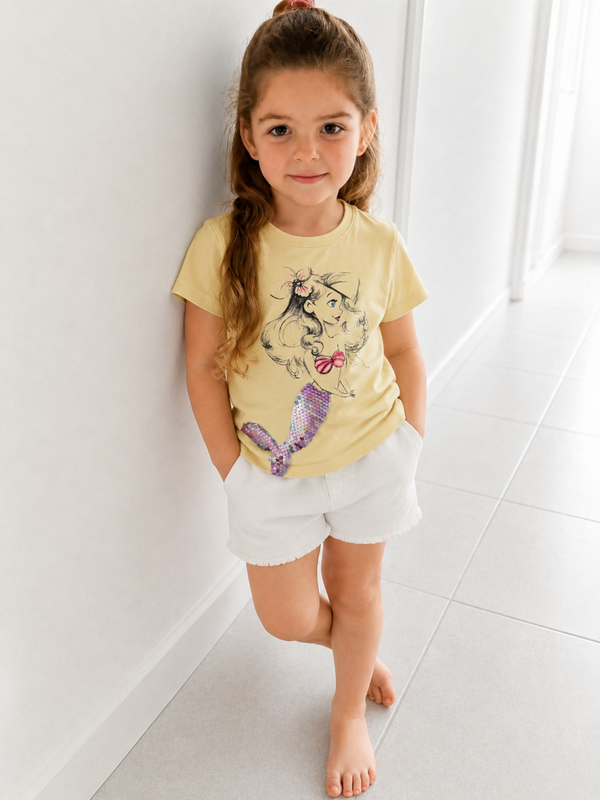 Meisjes t-shirt zeemeermin | 2-12 jaar 🤍
