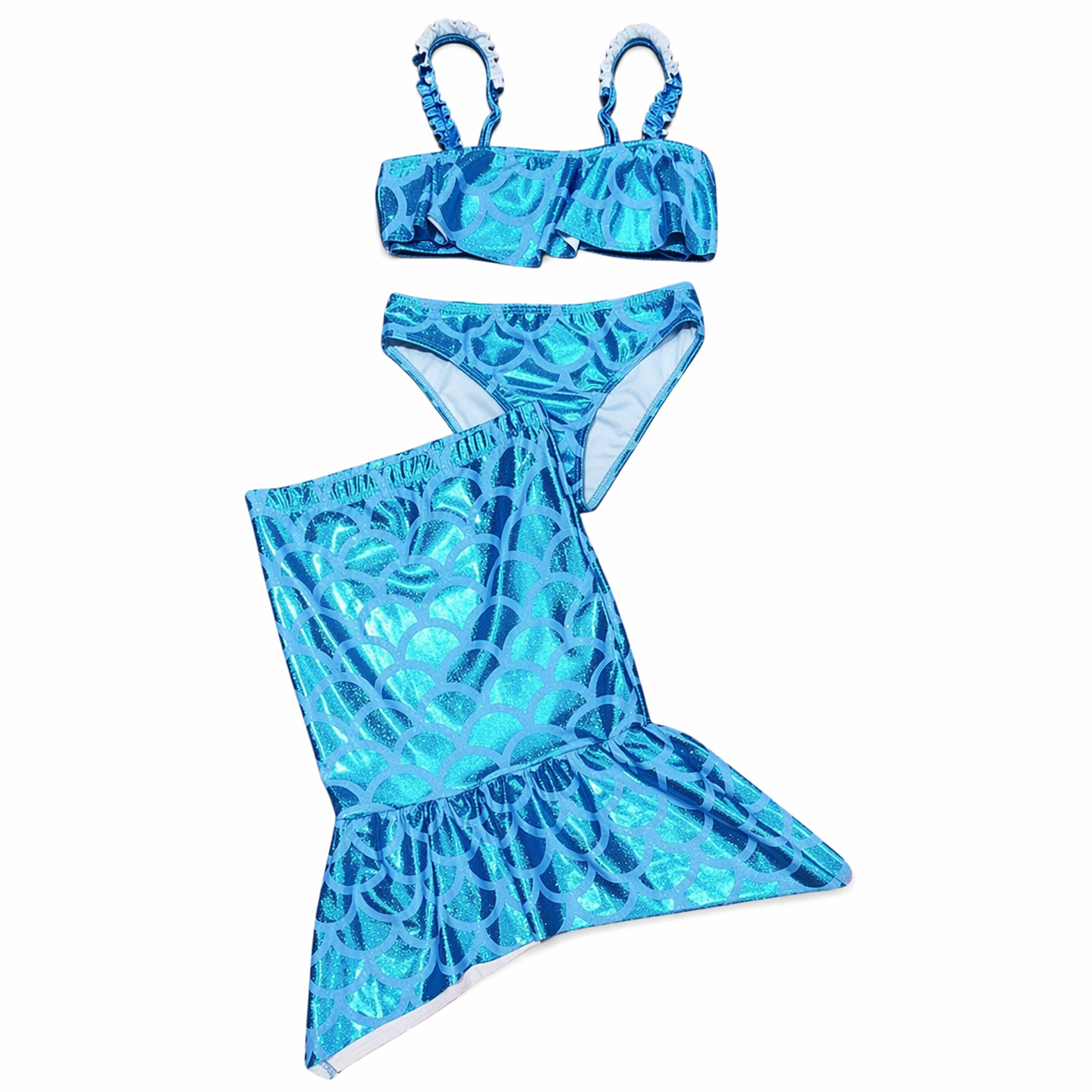 Meisjes zeemeermin bikini 3-delig | 1-10 jaar 🤍
