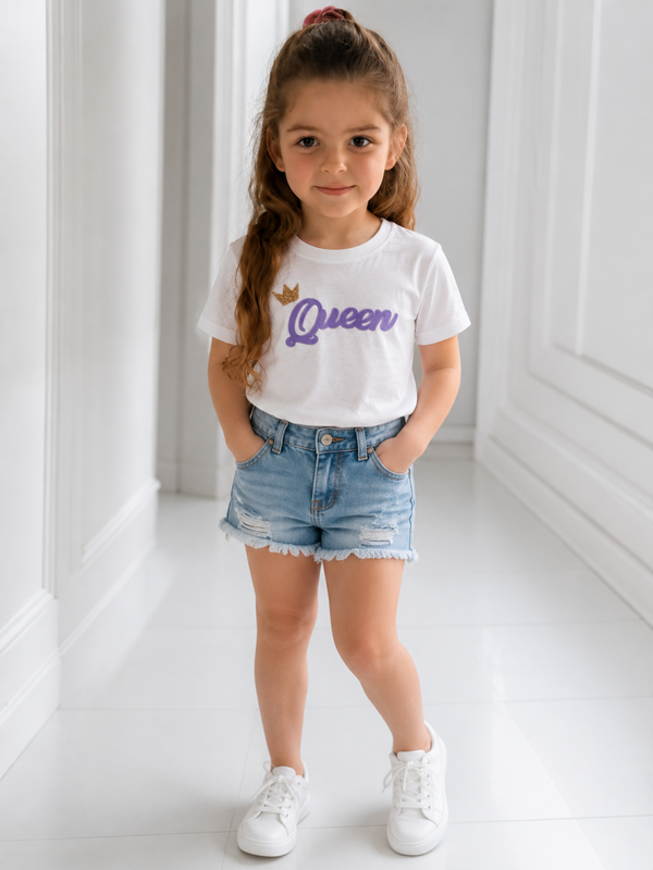 Trendy Queen T-shirt voor meisjes | 4-14 jaar 🤍