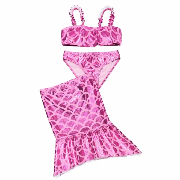 Meisjes zeemeermin bikini 3-delig | 1-10 jaar 🤍