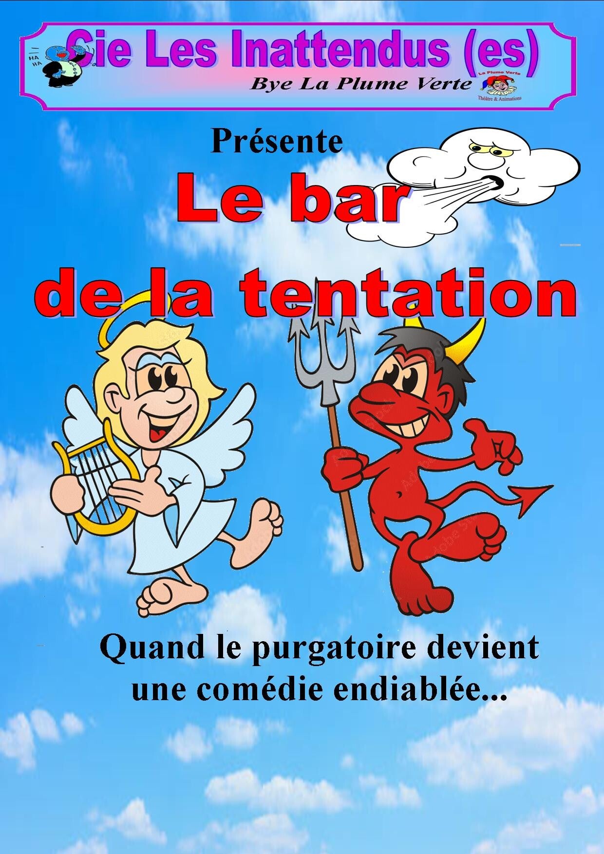 Affiche de la pièce "le bar de la tentation" de Michel Fournier