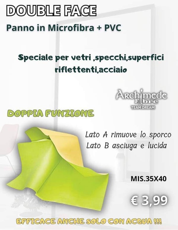 Duble face  panno in microfibra + pvc