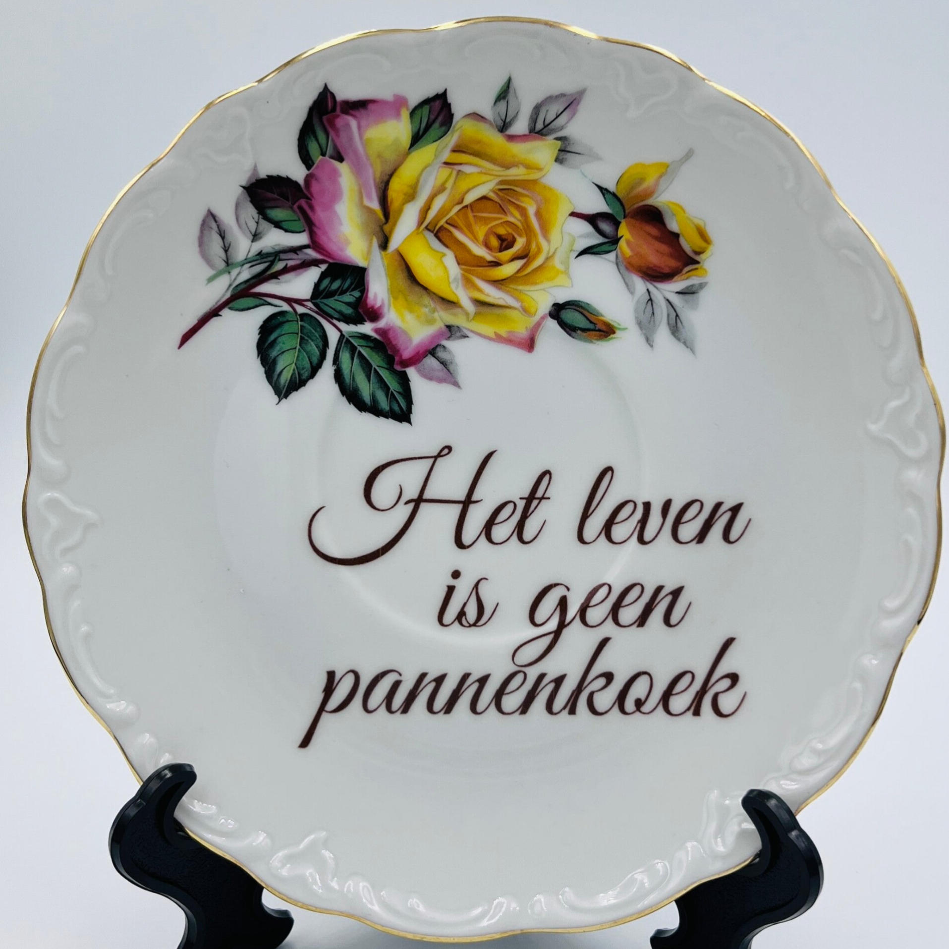 Wandbord Het leven is geen pannenkoek